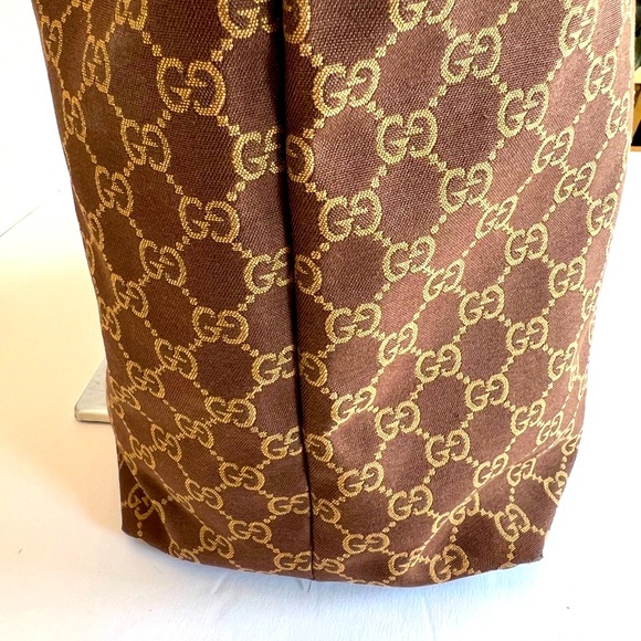 Gucci GG Monogram Brown and Tan Canvas Open Tote - Picture 2 of 15